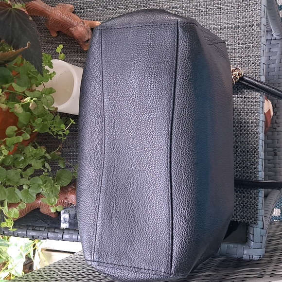 Coach Turnlock Chain 27 Black Leather Shoulder Bag 57107 Excellent Condition - Picture 5 of 12